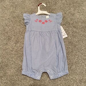 Carter's Blue and Pink Striped Bodysuit
